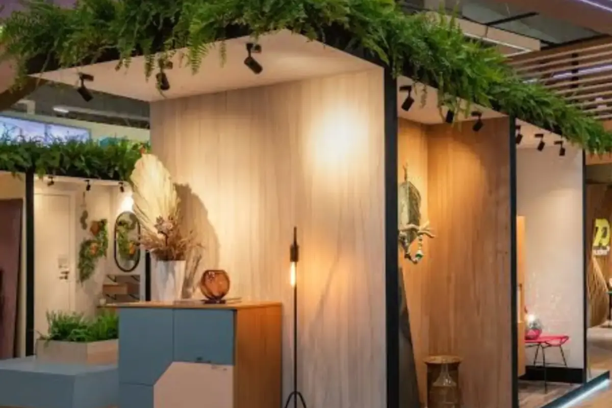Imagem ilustrativa: ambiente montado em showroom de loja de acabamentos